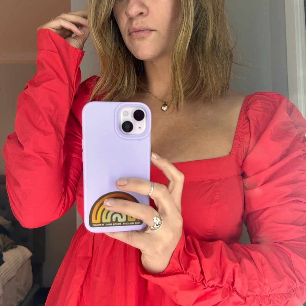 Free People Long Sleeve Babydoll Dress